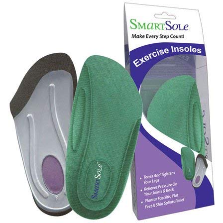 SmartSole Exercise Insoles for Flat Feet and Shin Splints Relief. Best Plantar Fasciitis Inserts. Comfortable and Shock Absorbing Running Insoles for Women and Men.