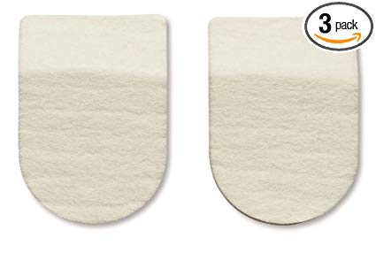 HAPAD Heel Pads, 2-1/2 x 3/16 inch, pack of 3 pairs