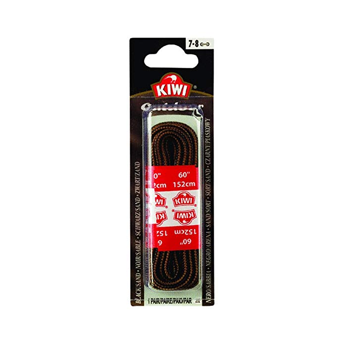 Kiwi Boot Laces, 60-inch, Round, Black and Brown