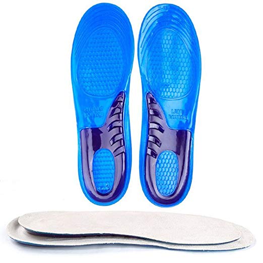 Speedfeet Sport Insole Gel Massaging Insole for Low Arches Orthopedic and Plantar Fasciitis Running,Silicone Insole for Women Shoes Insert(Women's Sizes 6-10 (3 Pair)