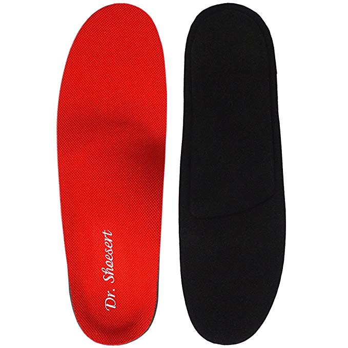 Dr. Shoesert's Orthotic Inserts, Shoe Insoles for Flat Feet, Plantar Fasciitis, Diabetic, Feet Pain, Heel Pain and Pronation for Kids, Men and Women