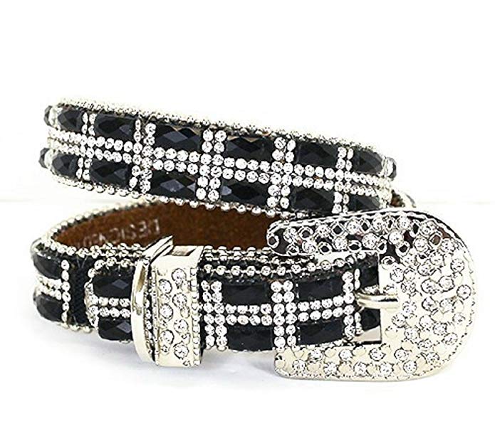 AT Rhinestone Western Boot Strap Anklet Black Jp