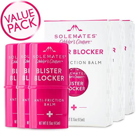 Blister Prevention – Blister Blocker Anti Blister Balm – Prevent Shoe Blisters with Anti Friction Stick – Blister Block Stick Friction Blocker: the Sole Serum for Heel Blister Prevention (Pack of 3)