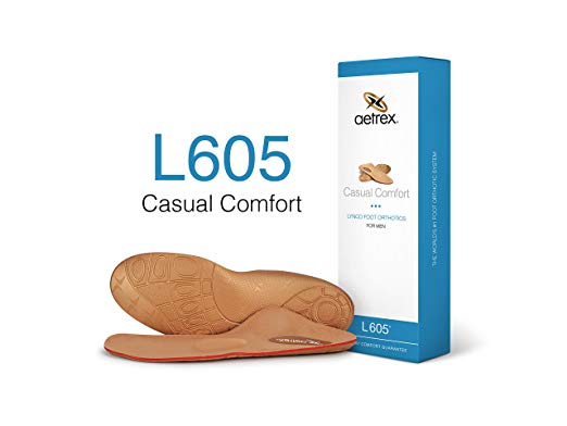 Lynco Men's L605 Casual Comfort Metatarsal Orthotic Tan 14 Medium