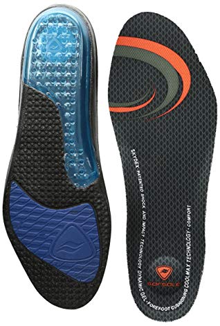 Sof Sole Mens Airr Lightweight Athletic Replacement Shoe Insole / Insert, Foot Size 9-10.5 (2 Pack).