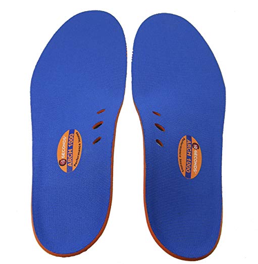 10 Seconds Arch 1000 Insoles, Men 9.5 - 10.5 / Women 12 - 13