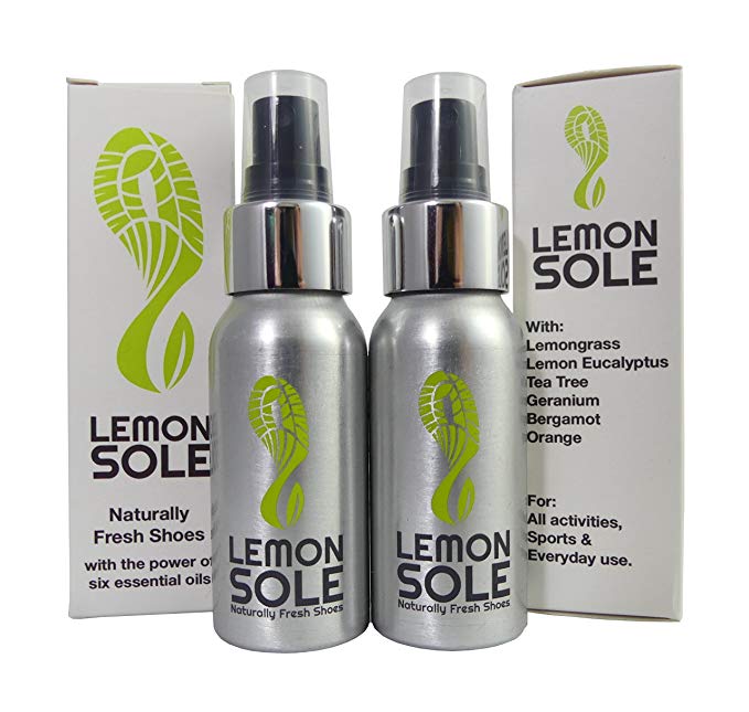 Lemon Sole Twin Pack - The POWERFUL shoe spray with 6 essential oils. Great for Sport. TOP RATED!!