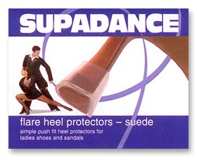 Package of 5 Pairs of Heel Protectors for Flare heels Suede Leather Base