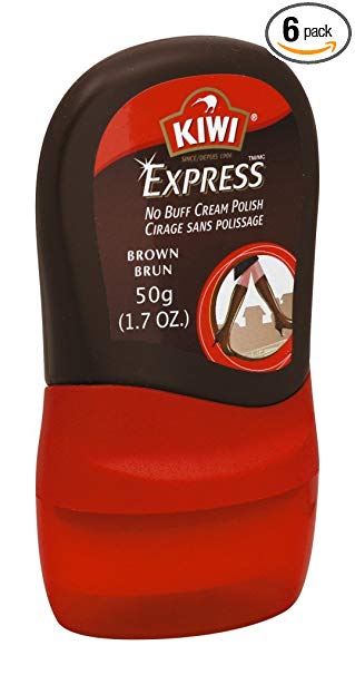 Kiwi Express Cream Polish, Brown, 1.7-Ounces (Pack of 6)