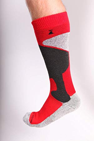 INCREDIWEAR Knee High Winter Socks, Red, Medium, 0.03 Pound