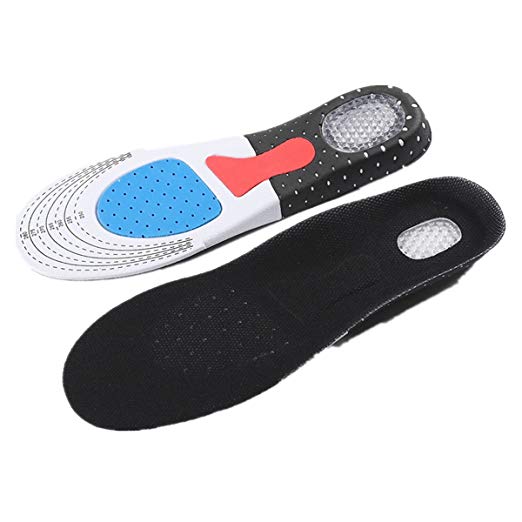 Unisex Sport Running Gel Insoles Insert Cushion Orthotic Arch Support Shoe Pad