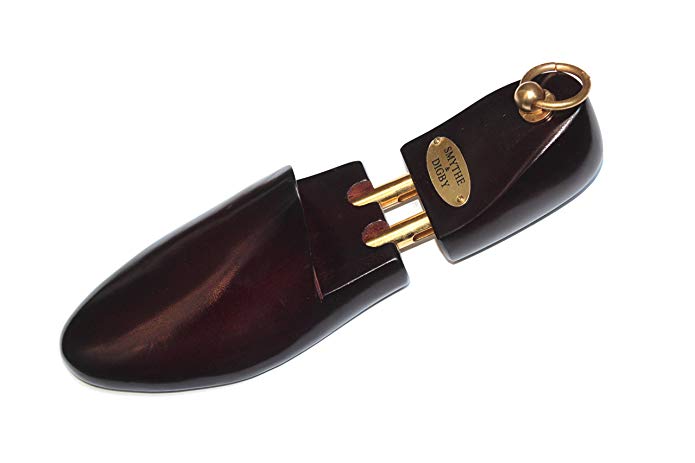 SMYTHE & DIGBY Mens Wooden Shoe Tree Burgundy and Gold