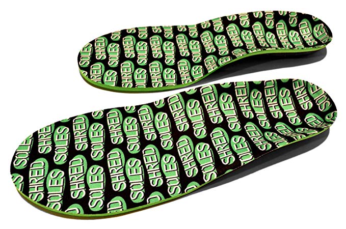 Shred Soles Skateboarding Shoe Insoles - Comfortable Insert, Increases Stability, Impact Resistance, Antimicrobial = No Stink - Risk Free Guarantee