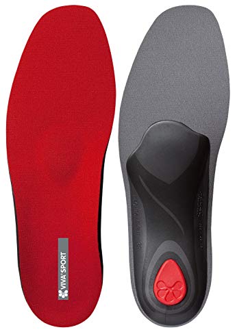 Pedag Viva Sport Semi-Rigid Orthotic for Impact Sports with Met Pad and Heel Cushion, Red, US W11/M8/ EU 41