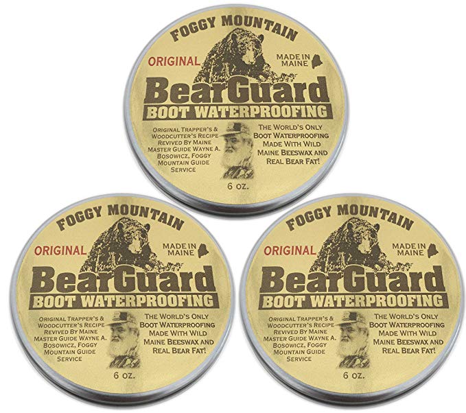 Bear Guard Original - Boot and Leather Waterproofing - Beeswax and Bear Grease - 3 Pack