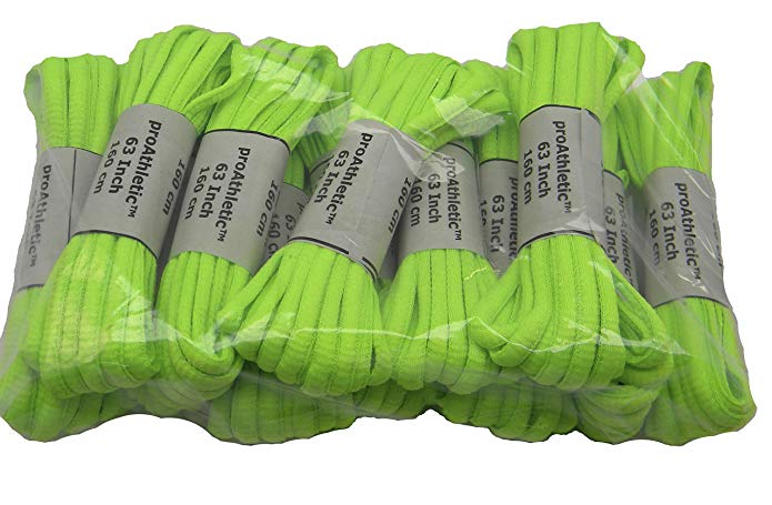 12 Pair Pack proATHLETIC(tm) OVAL Shoelaces Bulk pack TEAMLACES(tm) Support Cancer Awareness!