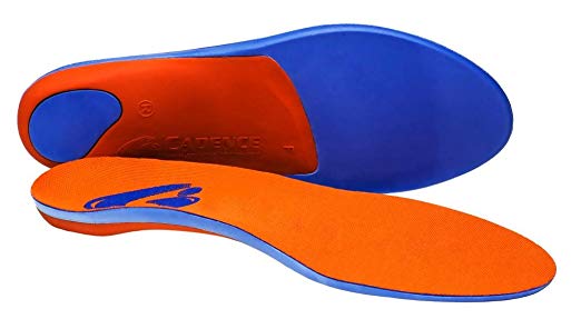 Cadence Insoles Orthotic Shoe Insoles ((G) MEN 11-12 WOMEN 12-13, Orange)