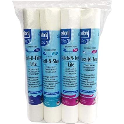 Assorted Pellon Embroidery Stabilizers - Pack of 4