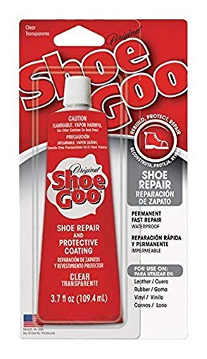 Shoe Goo Repair Adhesive for Fixing Worn Shoes or Boots, Clear, 3.7-Ounce Tube - 4 Pack