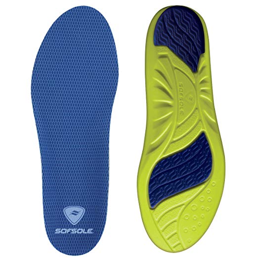 Sof Sole Mens Athlete Lightweight Performance Replacement Shoe Insole / Insert, Foot Size 13-14 (2 Pack)