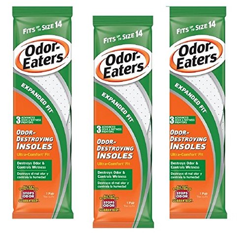 Odor-eaters Expanded Fit Odor-destroying Insoles Ultra-comfort Fit ...
